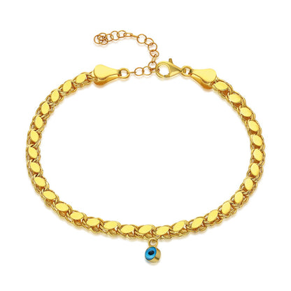 14K GOLD Böses auge gerste armband