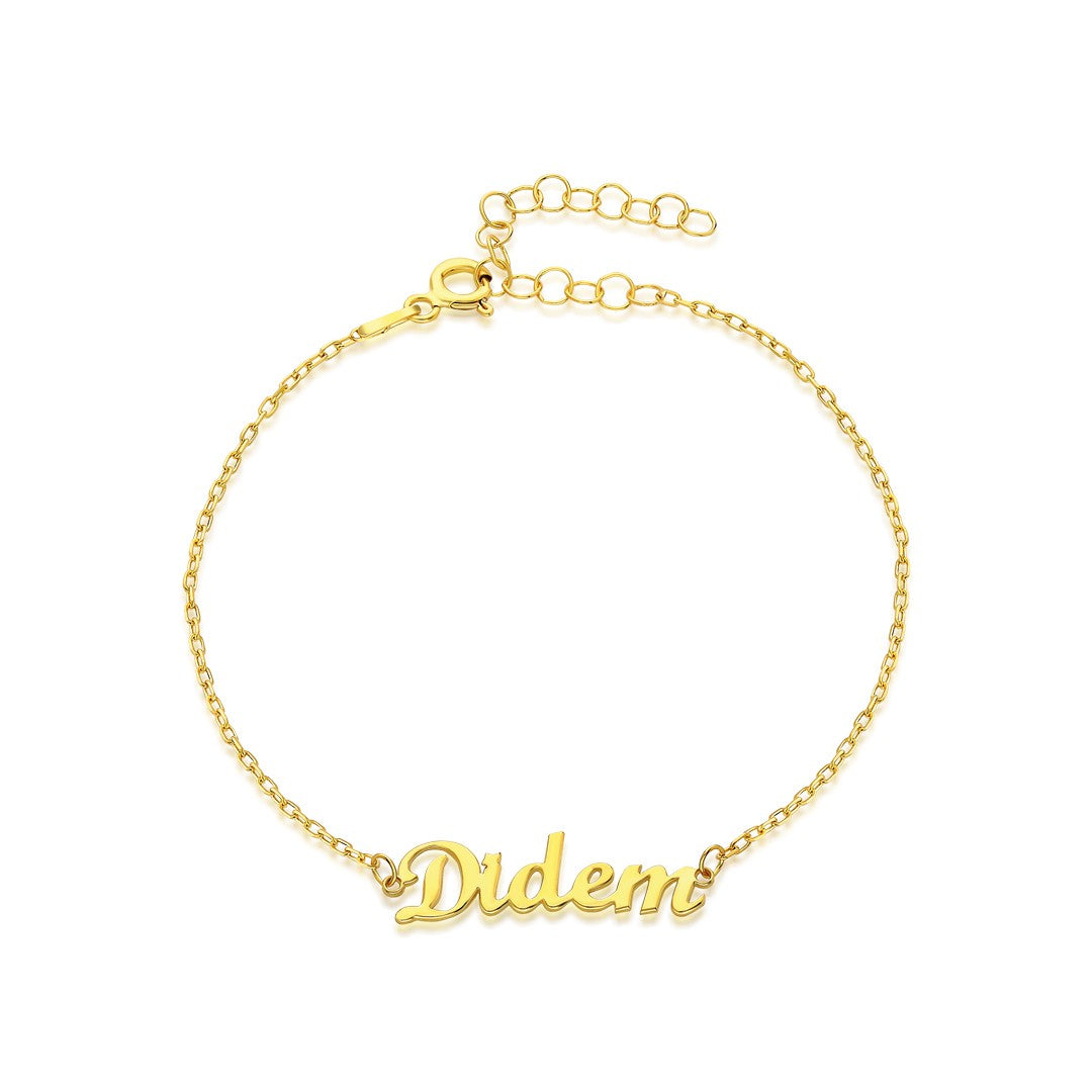 14K GOLD Einfaches Kettenarmband namens