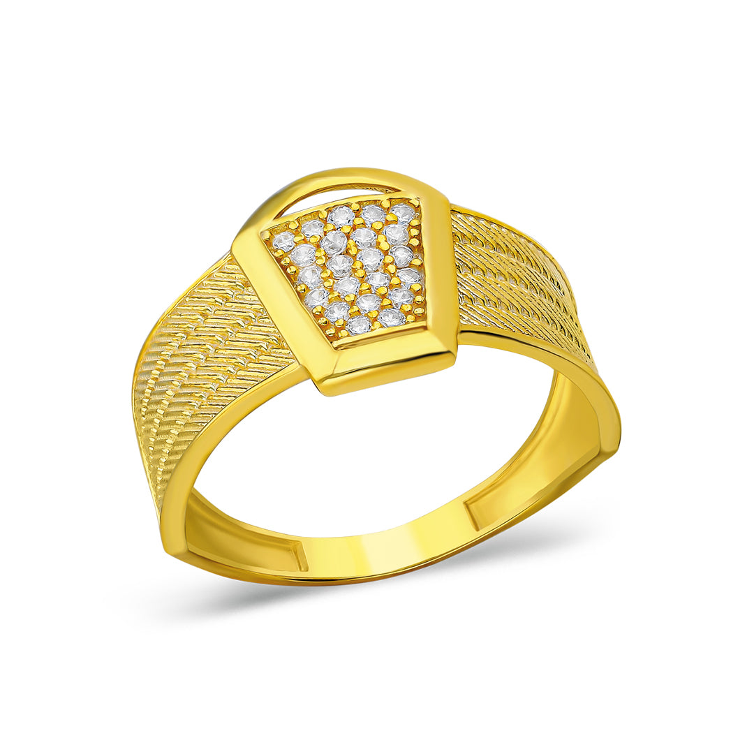 14K GOLD Vierreihiger Weidenring