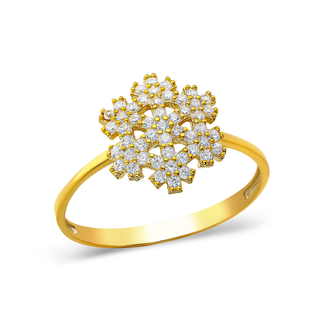 14K GOLD Schneeflockenring