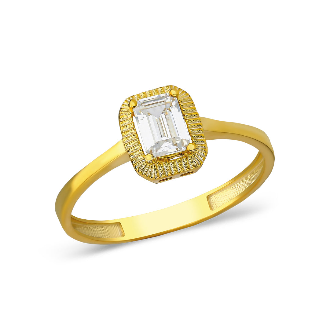 14K GOLD Baguette Ring