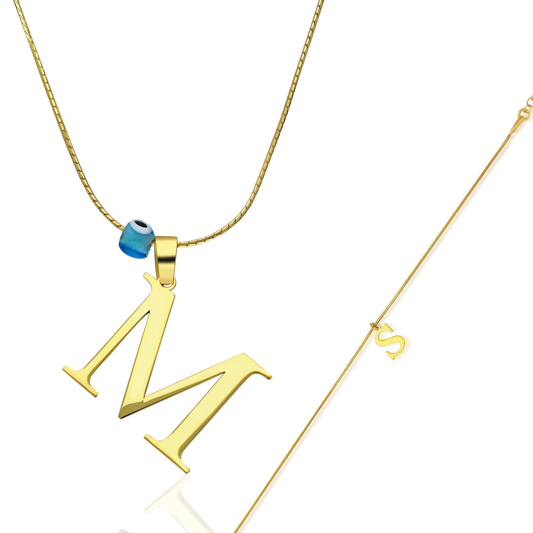 14K GOLD letter chain set