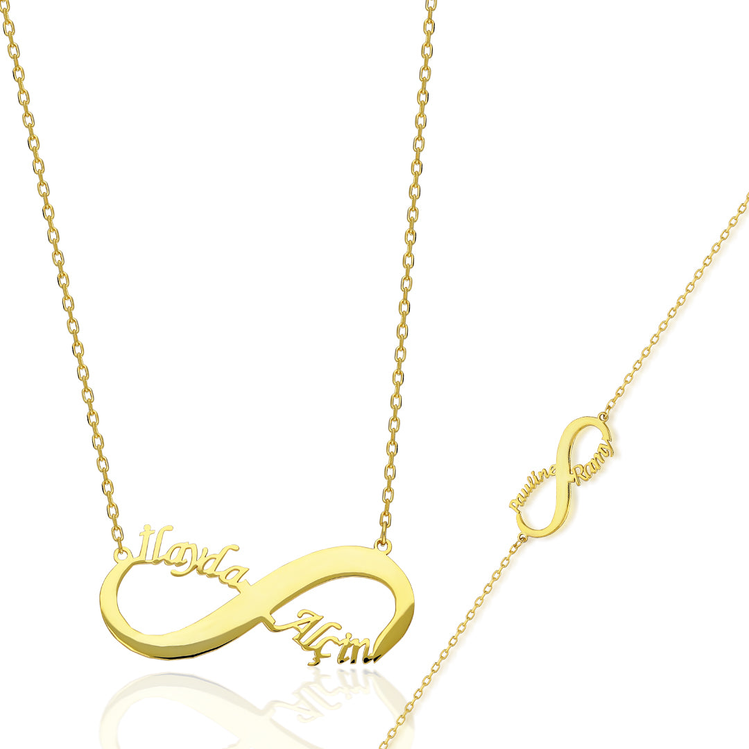 14K GOLD Infinity Set with Two Names