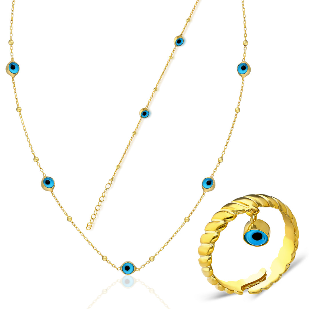 14K GOLD Böser Augen Set